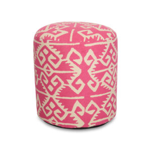 Pink Patterned Ottoman