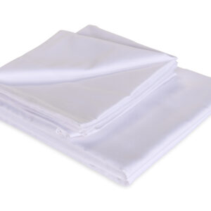 Gelida Pure White Italian Percale King Duvet Cover and American Pillowcase