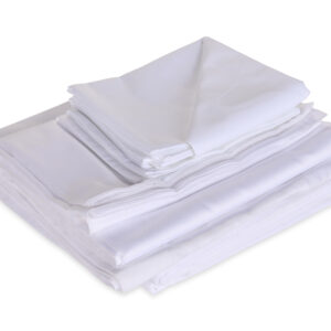 Bianco Naturale Pure White Italian Sateen Emperor Bedding set